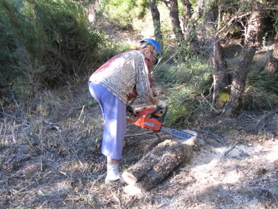La mama trabajando