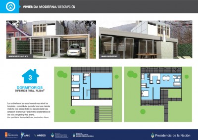 Modelo MODERNA (de 3 dormitorios) (tb hay Moderna 2 plantas y 2 dorm) (y 1 planta de 1, 2 y 3 dorm)